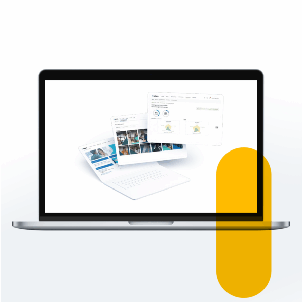 Laptop with Totara training related images