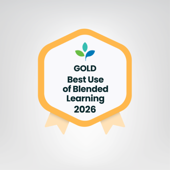 Badge 2026 for best-use of blended learning. Gold Prize